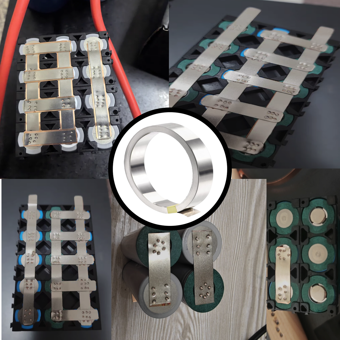 Vernickelte Stahlbänder zum Punktschweißen – 0,2 mm x 8 mm x 10 m