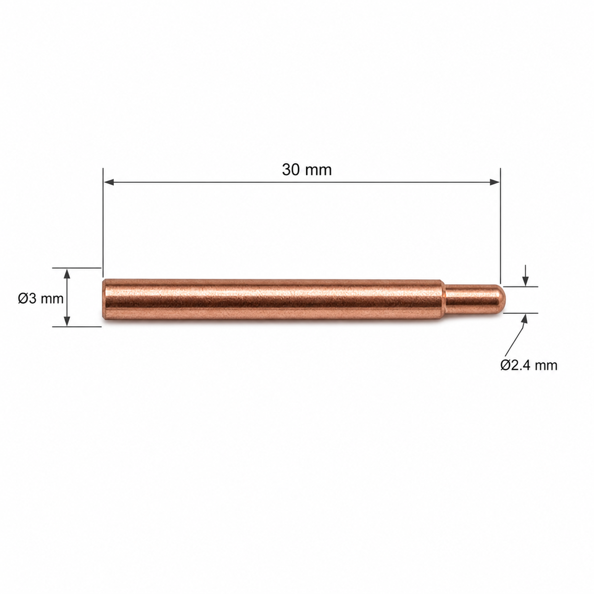 AxonZelo 3mm Reusable Spot Welding Electrode Tips
